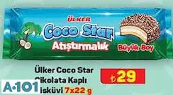 ÜLKER COCO STAR ÇİKOLATA KAPLI BİSKÜVİ 7X22 G ÜLKER COCO STAR ÇİKOLATA KAPLI BİSKÜVİ 7X22 G